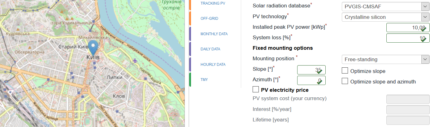 Размещение солнечной станции 10кВт в Киеве