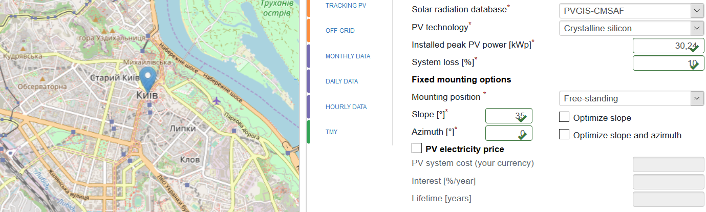Размещение солнечной станции 30кВт в Киеве